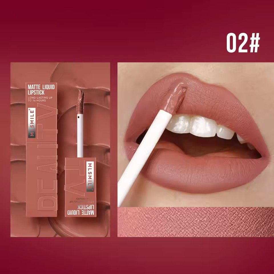 1pc 6-color non stick cup gloss lip gloss matte liquid frosted lipstick waterproof long-lasting color liquid view 6