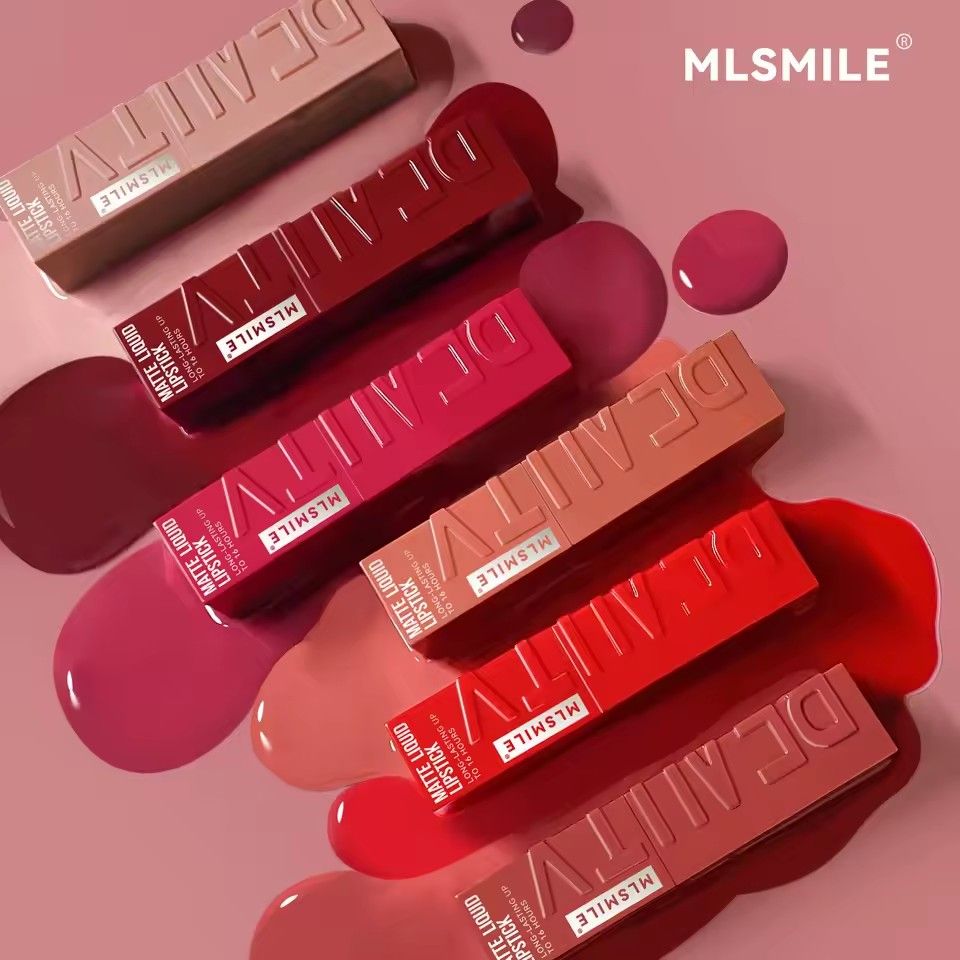 1pc 6-color non stick cup gloss lip gloss matte liquid frosted lipstick waterproof long-lasting color liquid view 2