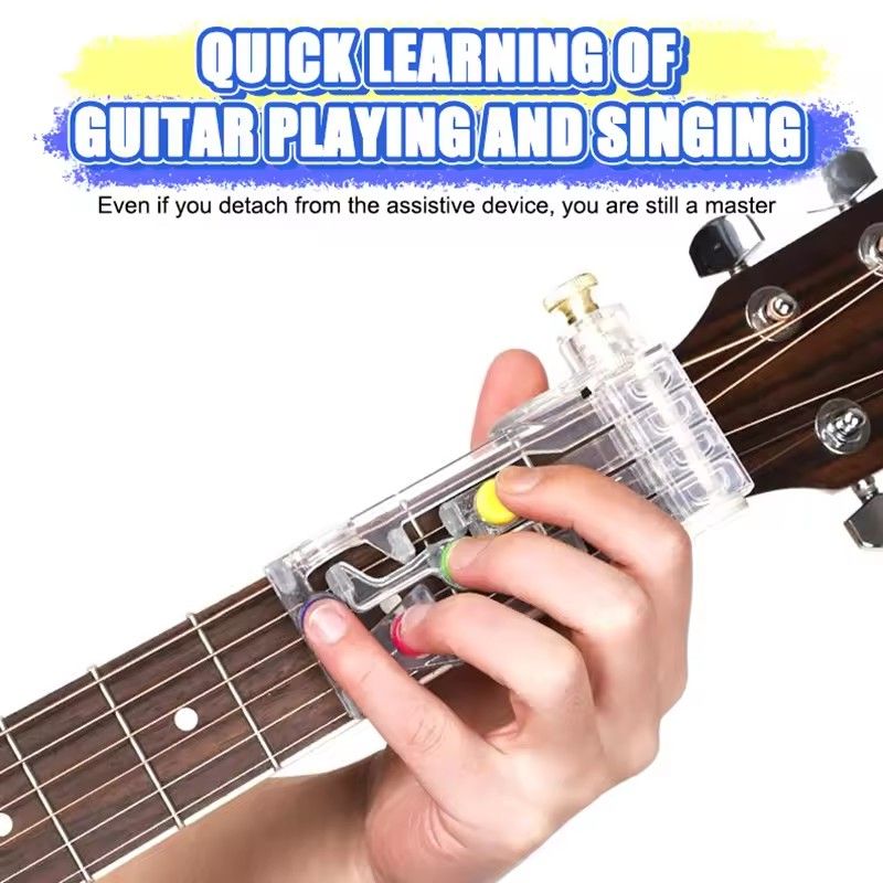 1set Guitar Beginner Training Chord Learning Tool Finger Painless Attachment Practice Accessories