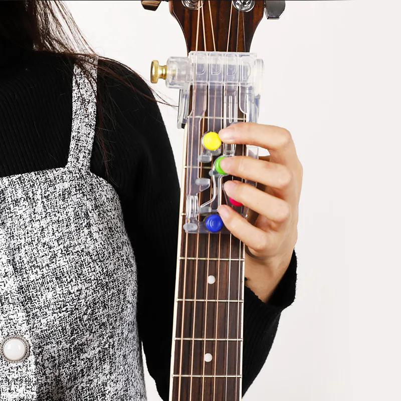 1set Guitar Beginner Training Chord Learning Tool Finger Painless Attachment Practice Accessories