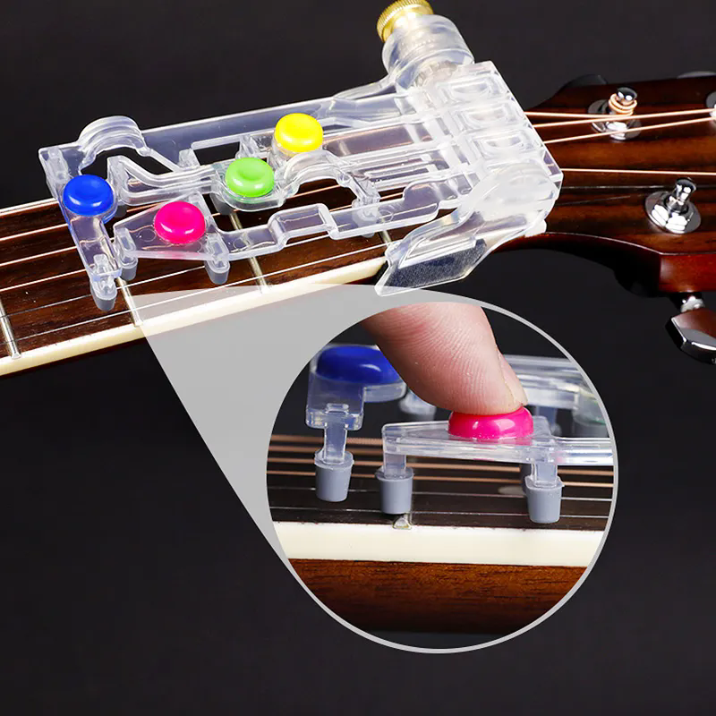 1set Guitar Beginner Training Chord Learning Tool Finger Painless Attachment Practice Accessories
