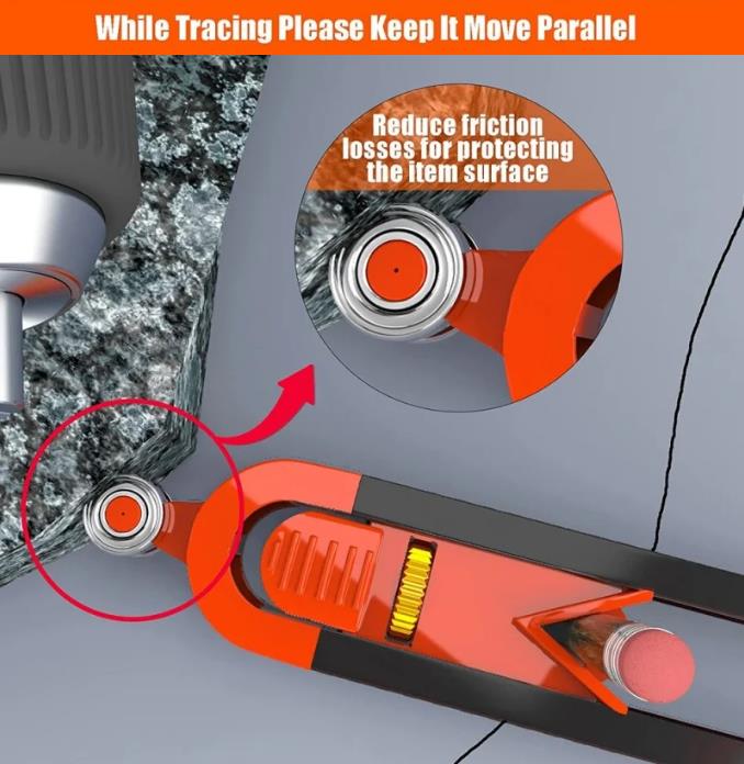 Profilometer Marking Tool, Irregular Shape Duplicator, Suitable for Woodworking Measurement Carpet Tile Laying