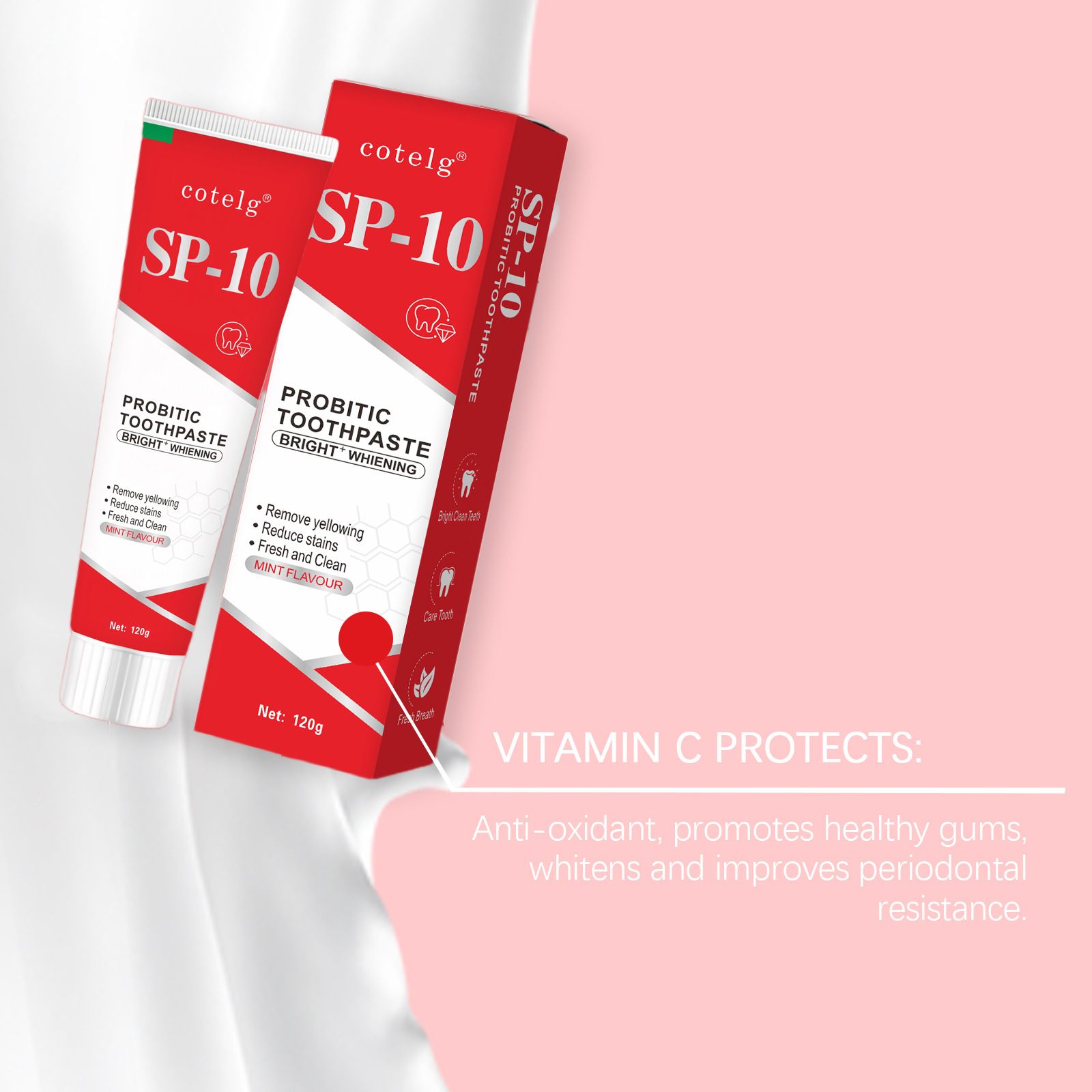 Sp10 Probiotic Toothpaste Tooth Brightening Remove Plaque Improve Dental Caries Protect Gum Fresh Breath Oral Hygiene Cleansing Sp-10