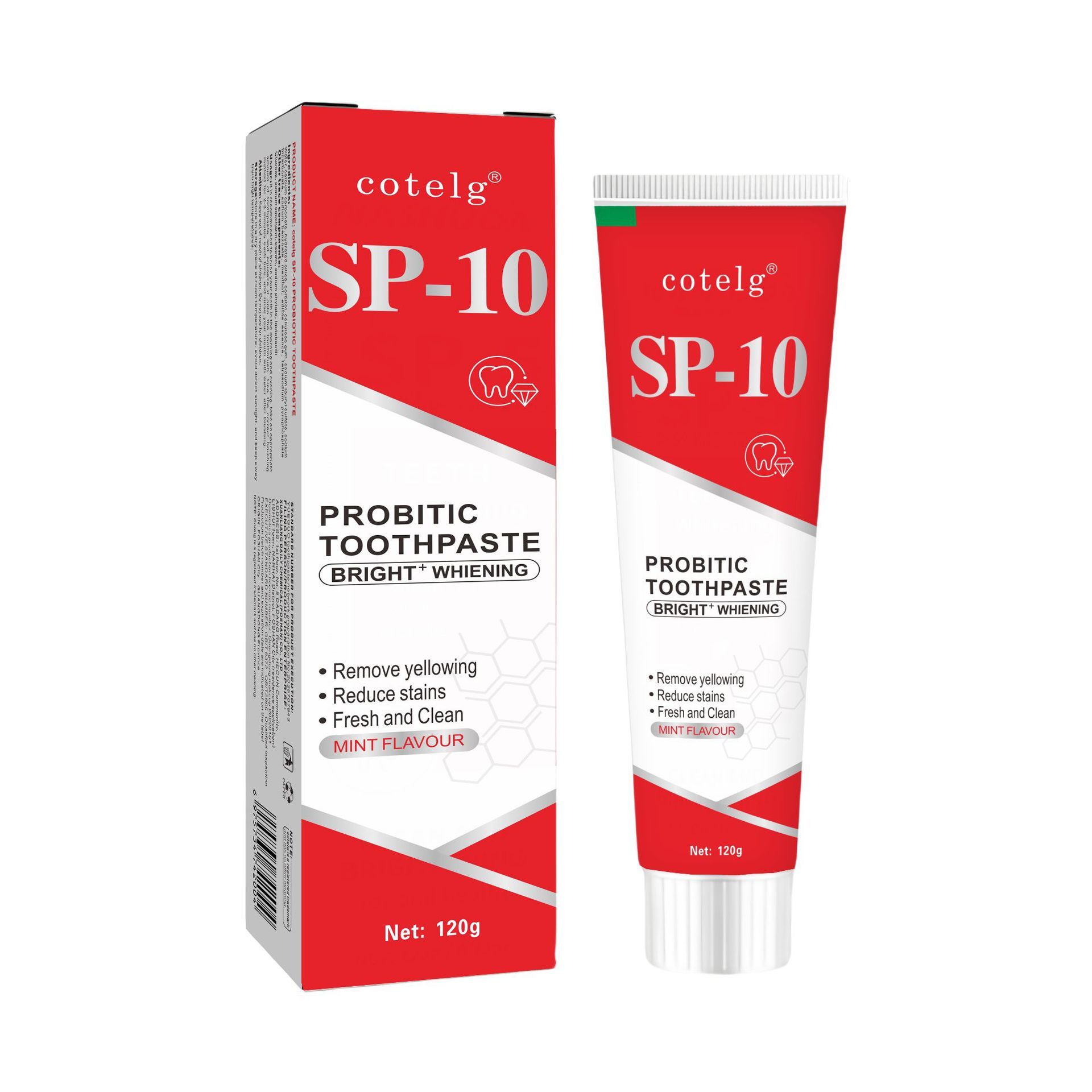Sp10 Probiotic Toothpaste Tooth Brightening Remove Plaque Improve Dental Caries Protect Gum Fresh Breath Oral Hygiene Cleansing Sp-10