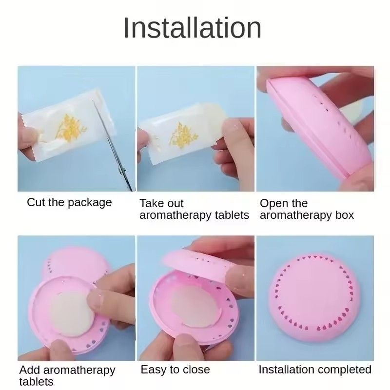 5pc Shell+5pc fragrance tablets Toilet Aromatherapy Fragrance Lasting Solid Air Freshener Bedroom Wardrobe Car Home Household C-638
