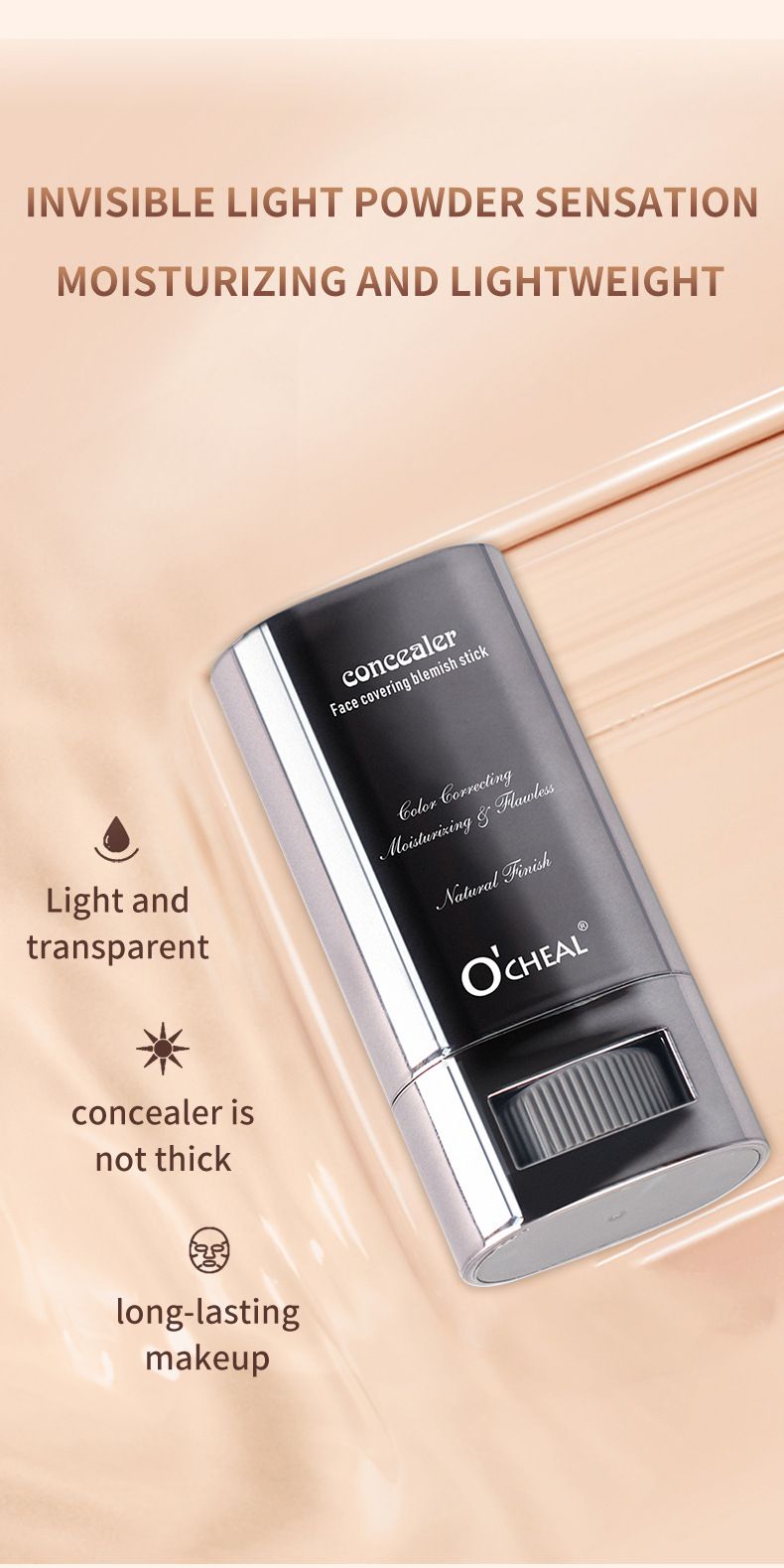 1pc eraser foundation make-up stick nose shadow repair cream concealer acne mark brightening skin liquid foundation B2-1015