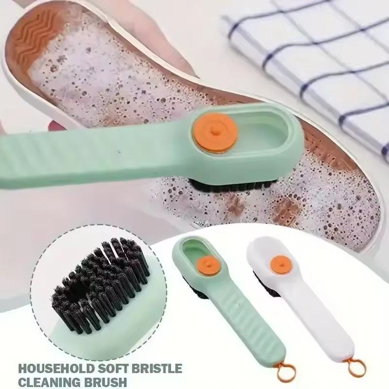 1PC soft wool laundry detergent with press type automatic liquid addition washing brush