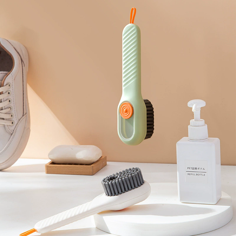 1PC soft wool laundry detergent with press type automatic liquid addition washing brush