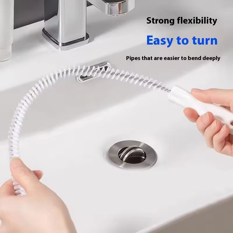 1PC Pipe Dredging Artifact Kitchen Sewer Tool Cleaning Brush Hair Cleaner Dredging Tool