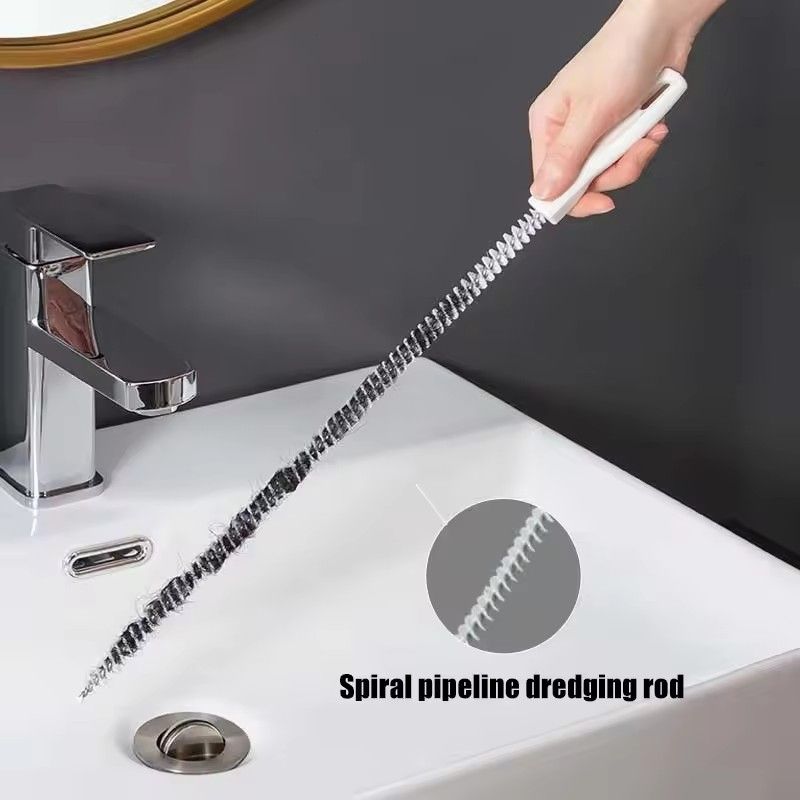 1PC Pipe Dredging Artifact Kitchen Sewer Tool Cleaning Brush Hair Cleaner Dredging Tool