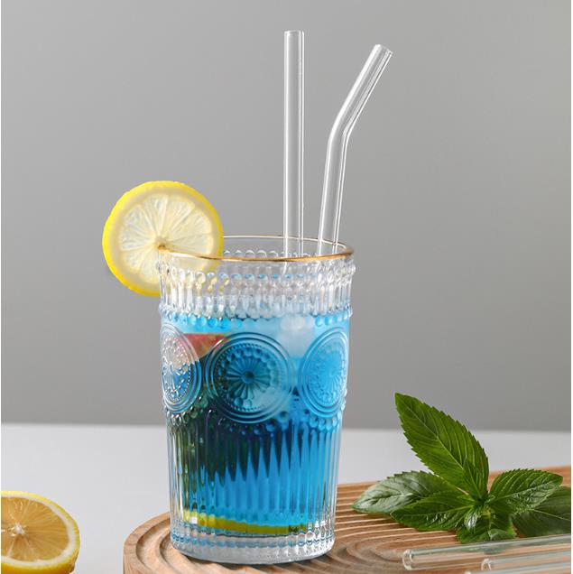 3PCS High borosilicate transparent glass straw, heat-resistant and durable, disposable juice drinking tube for pregnant women