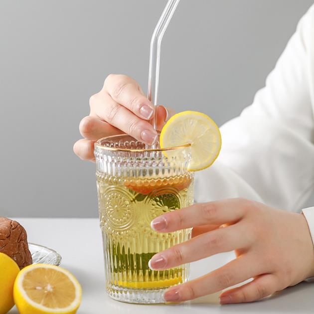 3PCS High borosilicate transparent glass straw, heat-resistant and durable, disposable juice drinking tube for pregnant women