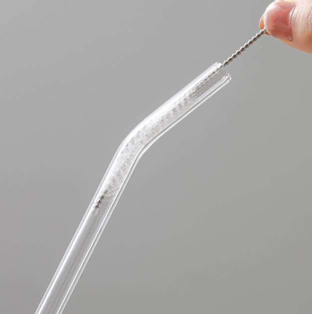 3PCS High borosilicate transparent glass straw, heat-resistant and durable, disposable juice drinking tube for pregnant women