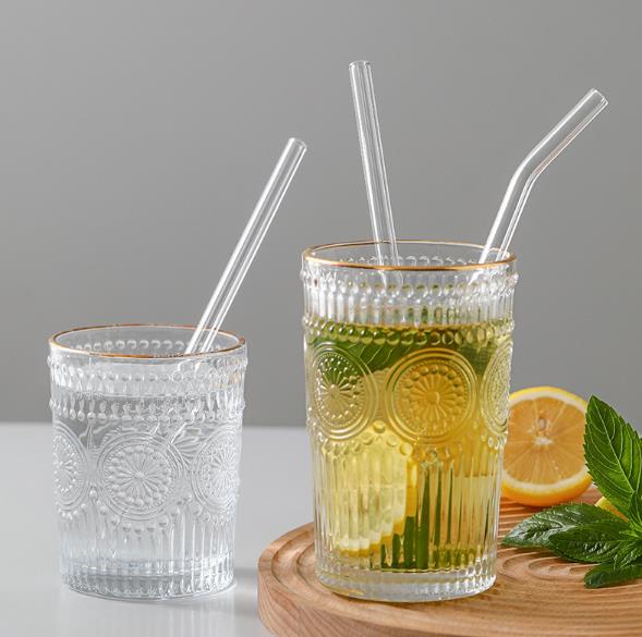 3PCS High borosilicate transparent glass straw, heat-resistant and durable, disposable juice drinking tube for pregnant women