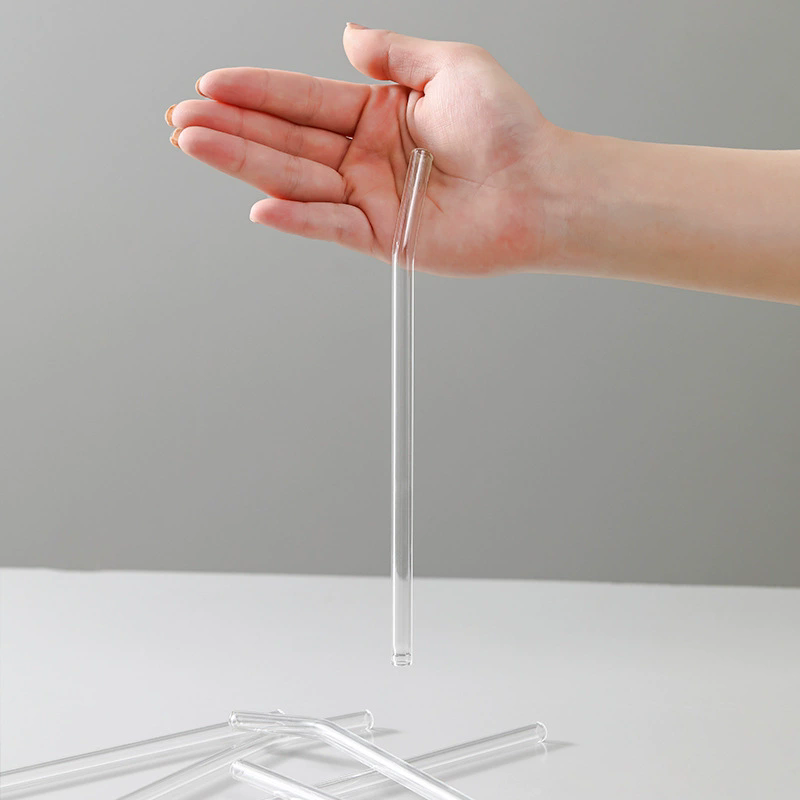 3PCS High borosilicate transparent glass straw, heat-resistant and durable, disposable juice drinking tube for pregnant women
