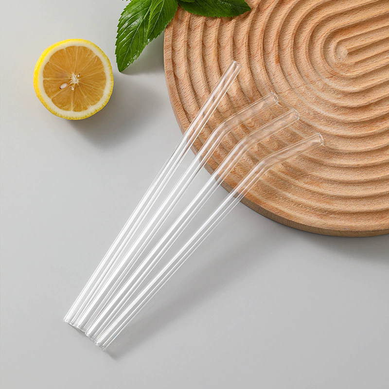 3PCS High borosilicate transparent glass straw, heat-resistant and durable, disposable juice drinking tube for pregnant women