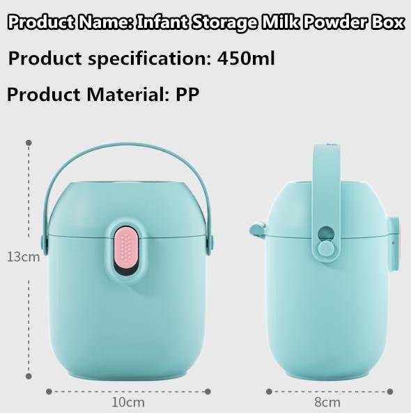 1PC Baby storage milk powder box, large capacity baby complementary food storage box, portable, moisture-proof for going ou