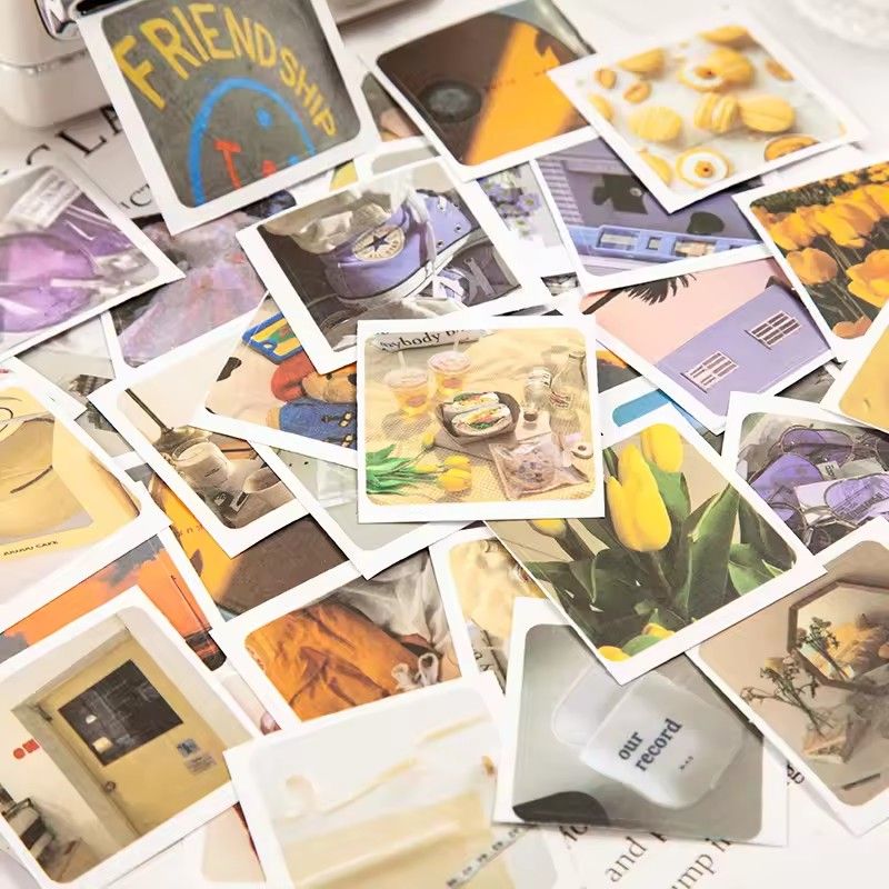 30pcs Ins Material Stickers Book Scrapbooking Junk Journal Creative Stationery DIY Deco Stickers