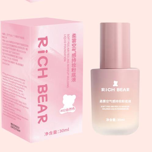 1PC  Misty skin friendly liquid foundation, moisturizing and lasting, concealer powder, breathable base, natural view 8