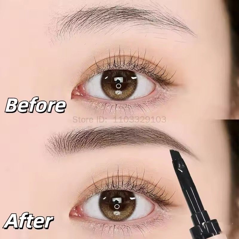 1PC Smooth and natural 3D eyebrow dye, long-lasting waterproof, non smudging, eyebrow powder, eyebrow pencil, makeup view 4