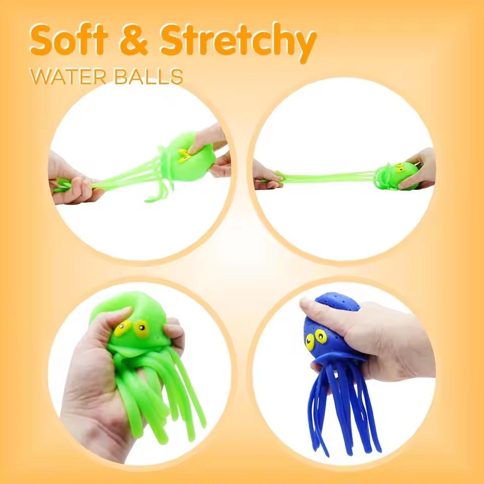 1PC  Octopus Water Pool Toys for Kids Sensory Octopus Water Bomb Splash Balls Toddler Bath Toy Swimming Pool Floating Swim Toys