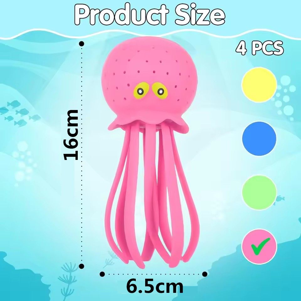 1PC  Octopus Water Pool Toys for Kids Sensory Octopus Water Bomb Splash Balls Toddler Bath Toy Swimming Pool Floating Swim Toys