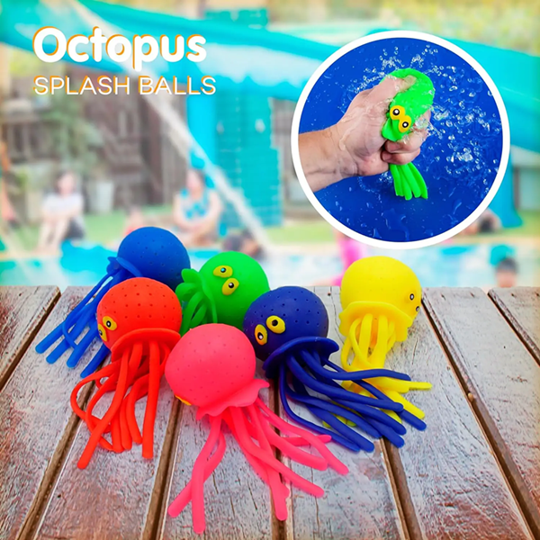 1PC  Octopus Water Pool Toys for Kids Sensory Octopus Water Bomb Splash Balls Toddler Bath Toy Swimming Pool Floating Swim Toys