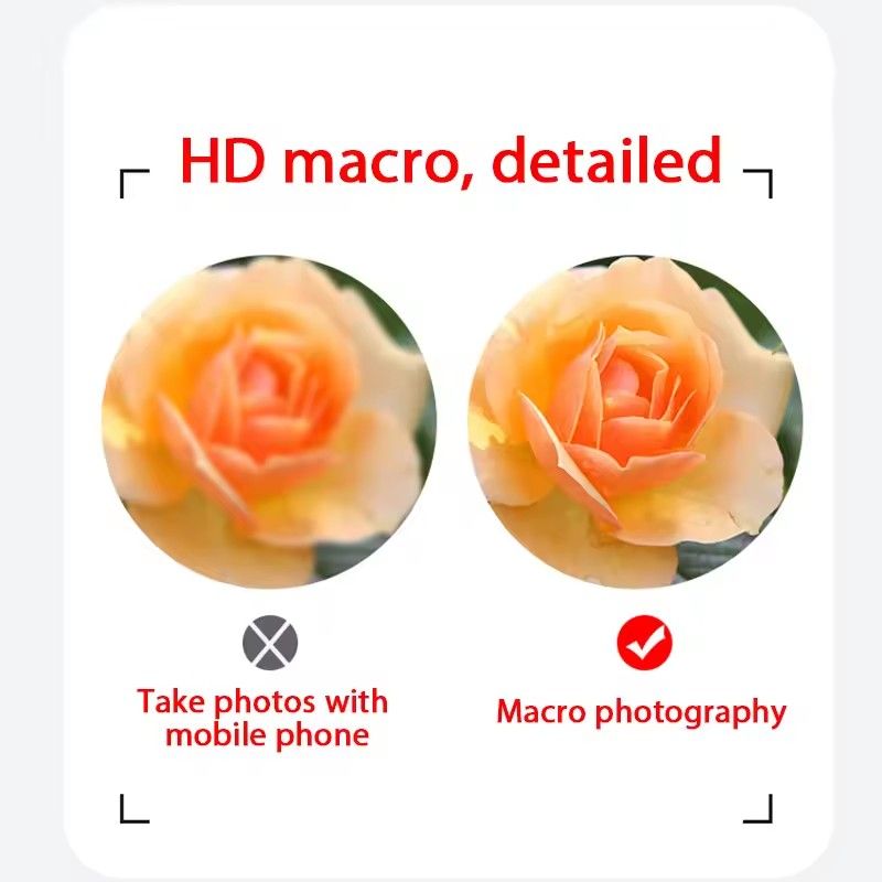 1PC 2 IN 1 Lens Universal Clip 37mm Mobile Phone Lens Professional 0.45X 49uv Super Wide-Angle + Macro HD Lens C-644