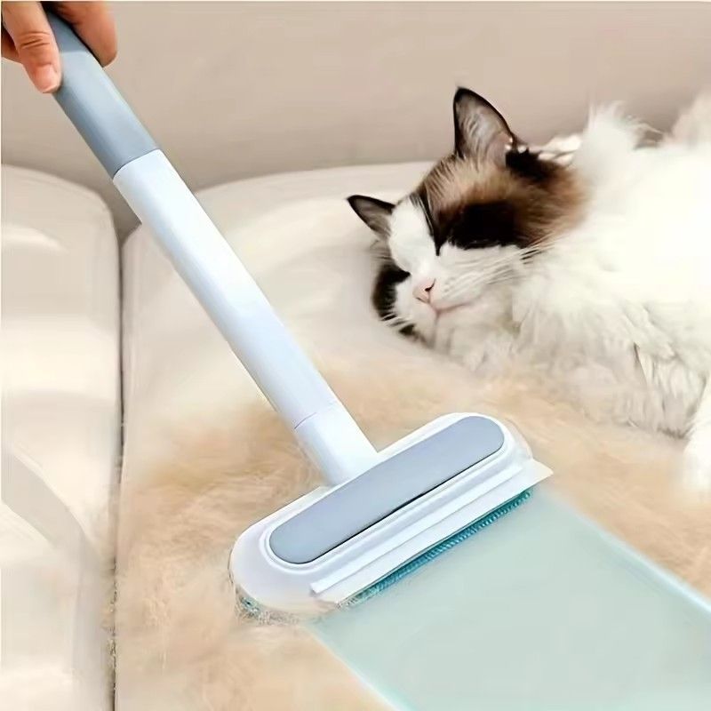 1PC  3 in 1 Pet Hair Remover Brush Long Handle Window Cleaning Brush Pet Fur Cleaning Tool Manual Cat Dog Hair Remover Brush