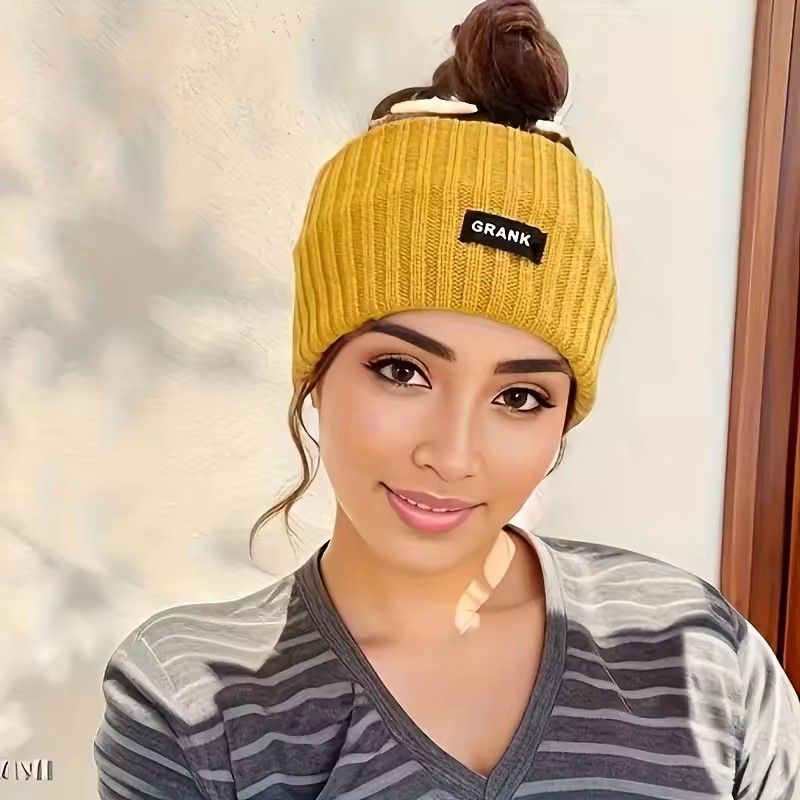 1PC Women Winter Wide Headband Solid Color Knitted Warm Headwrap Girls Punk Elastic Headwear Sports Hair Bands Accessories
