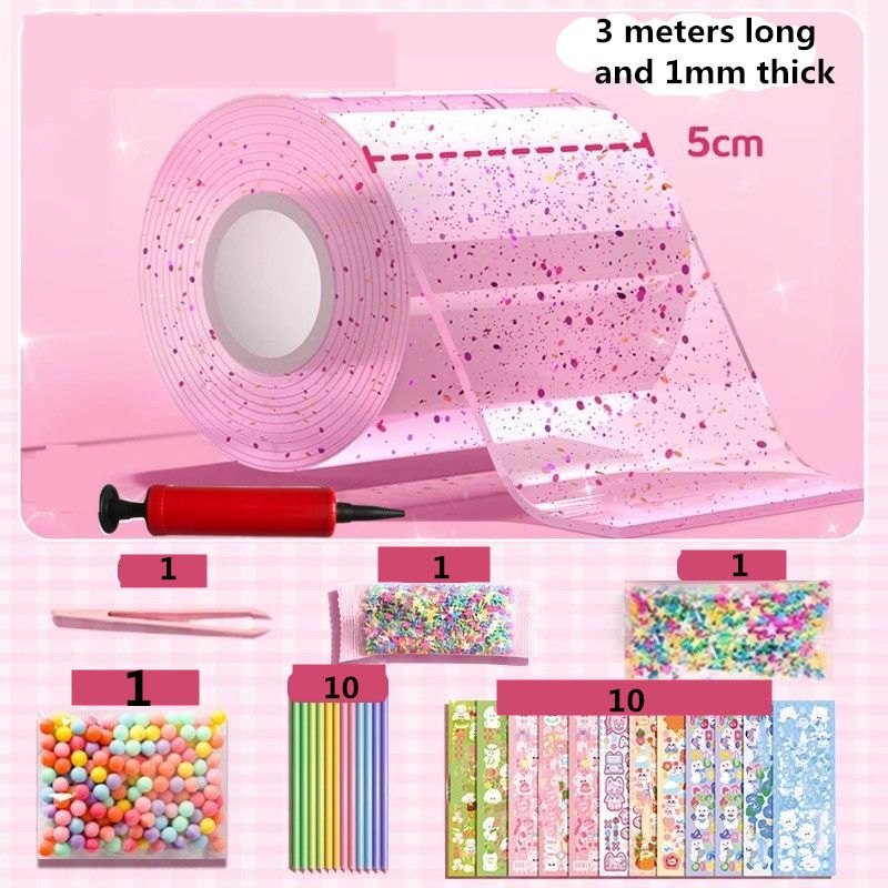 1PC PET Nano Tape Double-sided Tape Kneading Music Bubble Blowing Stress Relief Toys Adhesive Sealant