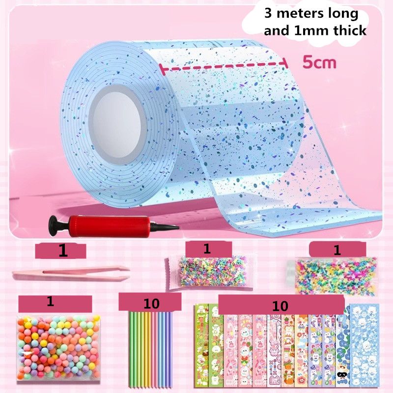 1PC PET Nano Tape Double-sided Tape Kneading Music Bubble Blowing Stress Relief Toys Adhesive Sealant