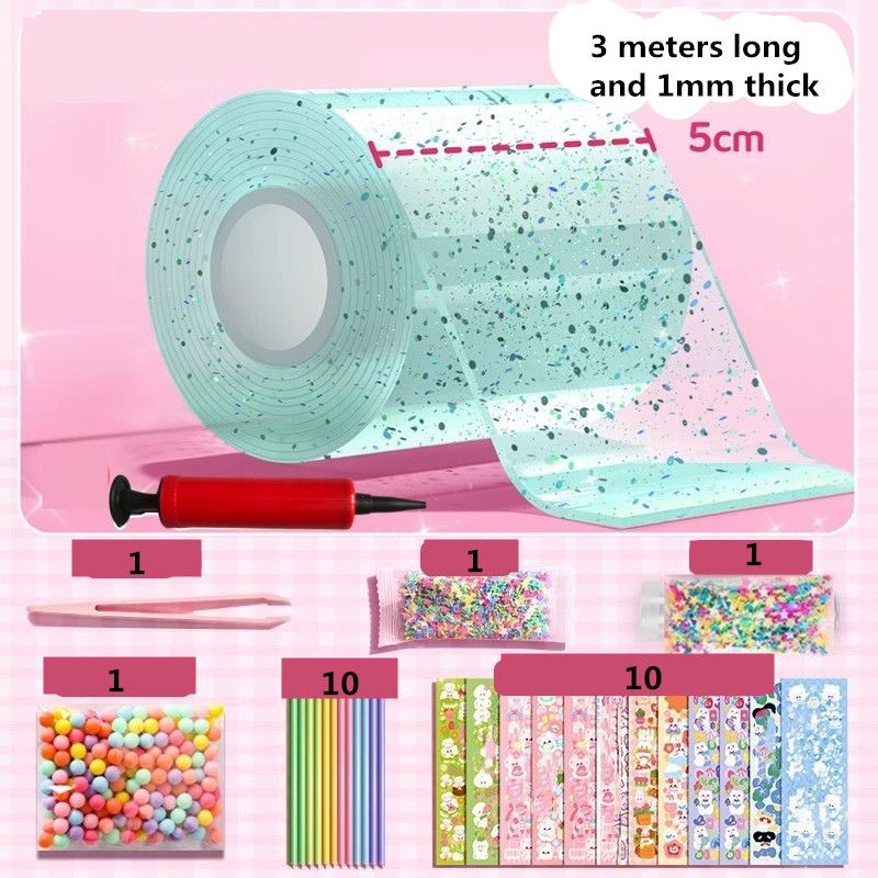 1PC PET Nano Tape Double-sided Tape Kneading Music Bubble Blowing Stress Relief Toys Adhesive Sealant
