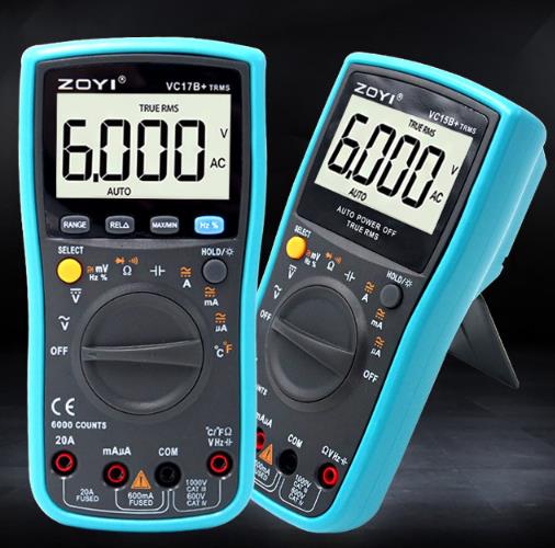 1PC ZOYI Digital Multimeter DC/AC Voltage Current Capacitance Hz Diode Ohm Meter Ammeter Voltmeter Backlit