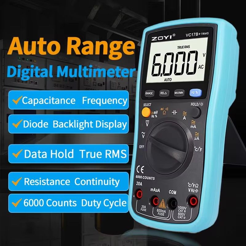 1PC ZOYI Digital Multimeter DC/AC Voltage Current Capacitance Hz Diode Ohm Meter Ammeter Voltmeter Backlit