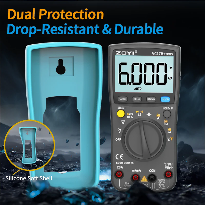 1PC ZOYI Digital Multimeter DC/AC Voltage Current Capacitance Hz Diode Ohm Meter Ammeter Voltmeter Backlit