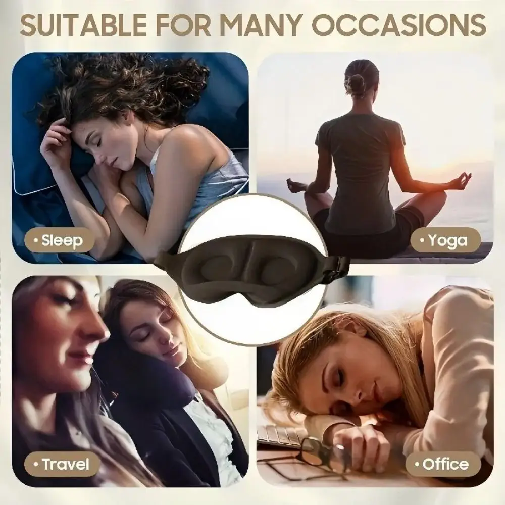 1PC  Summer Soft 3D Eye Mask Breathable Light Blocking Sleeping Mask Pressure Free Capsule Eye Mask Relieve Fatigue