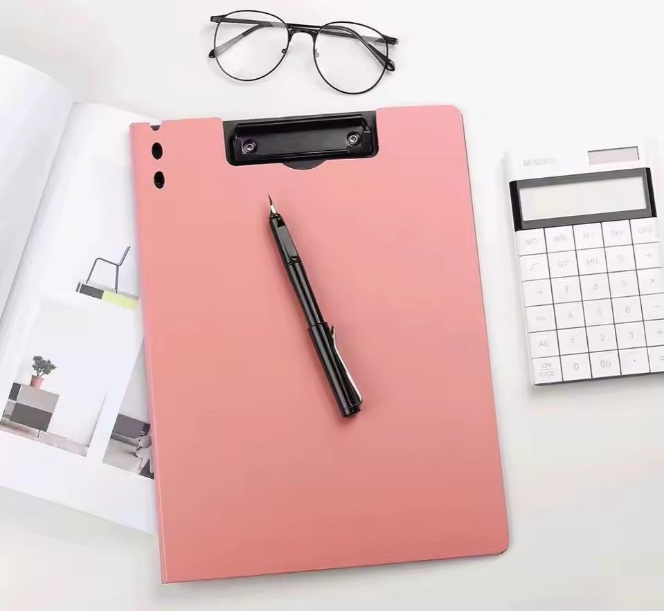 1PC  A4 folder board, horizontal data report, lecture notes, archives, dual clip multifunctional book clip, student writing pad