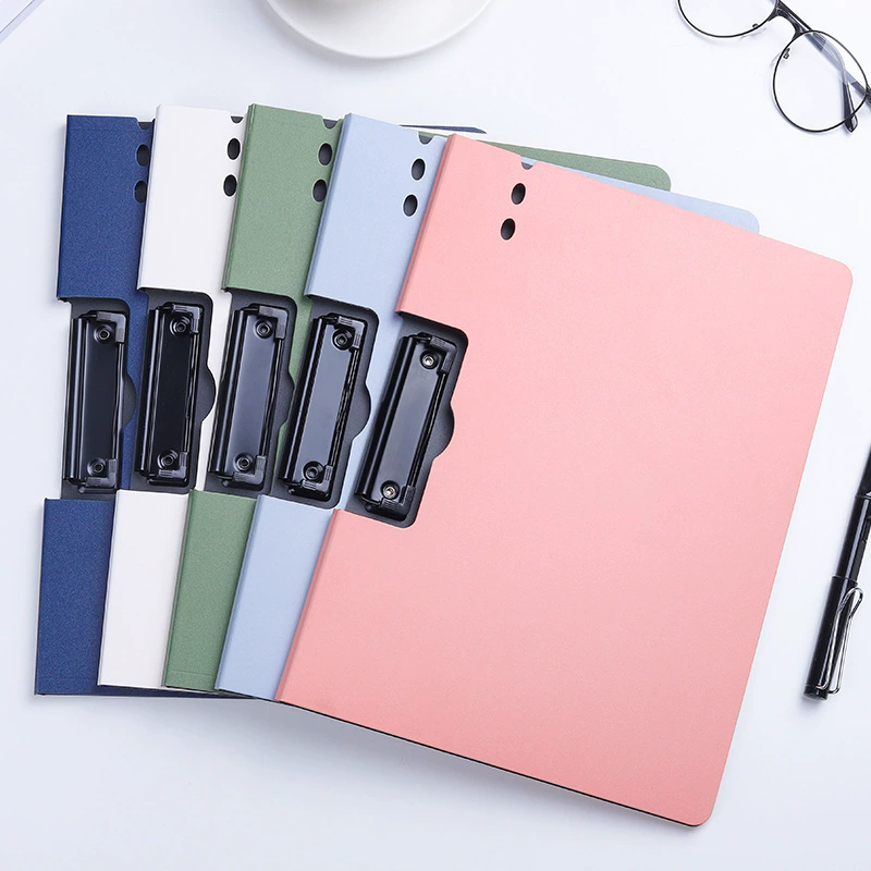 1PC  A4 folder board, horizontal data report, lecture notes, archives, dual clip multifunctional book clip, student writing pad
