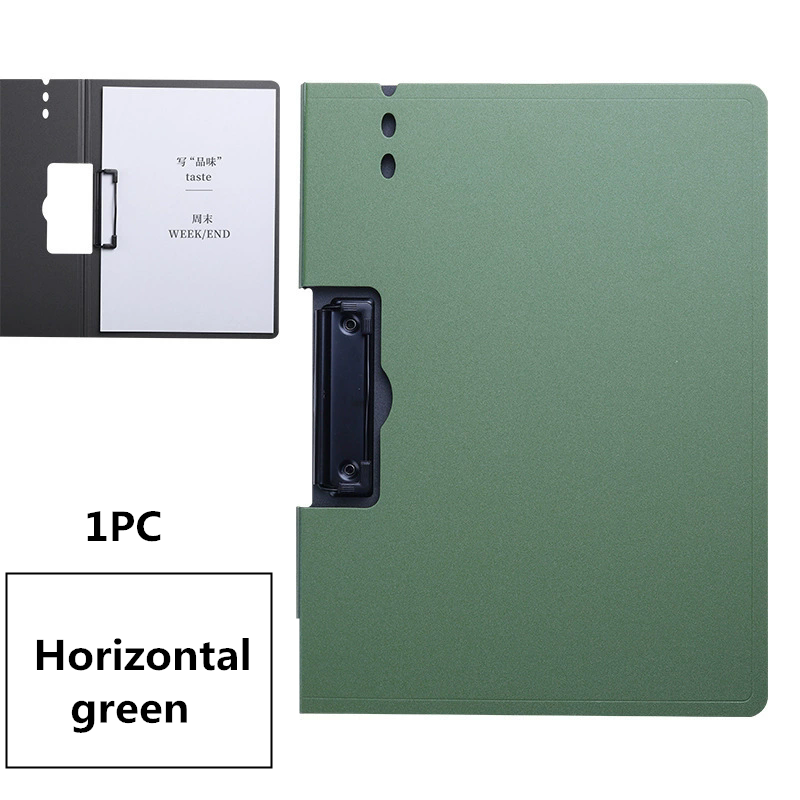 1PC  A4 folder board, horizontal data report, lecture notes, archives, dual clip multifunctional book clip, student writing pad