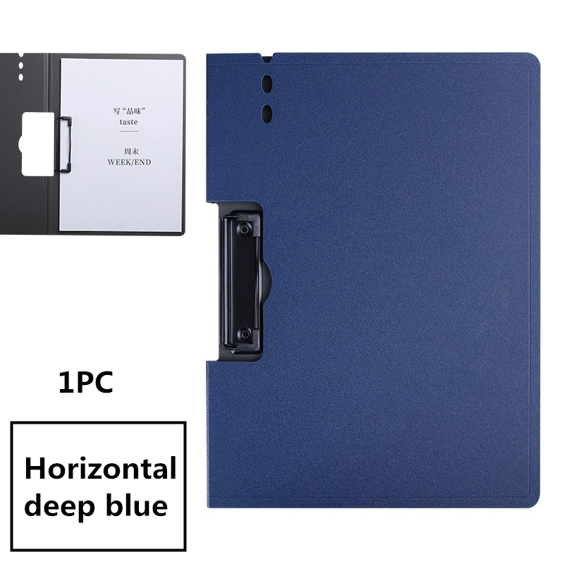 1PC  A4 folder board, horizontal data report, lecture notes, archives, dual clip multifunctional book clip, student writing pad