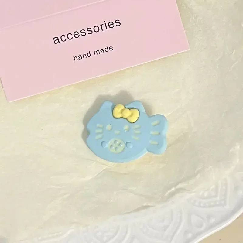 6PCS  Cute Cat Little Fish Hair Clip Girl Style Sweet Soft Dopamine Versatile Edge Clamps Hair Accessories for Women Girl