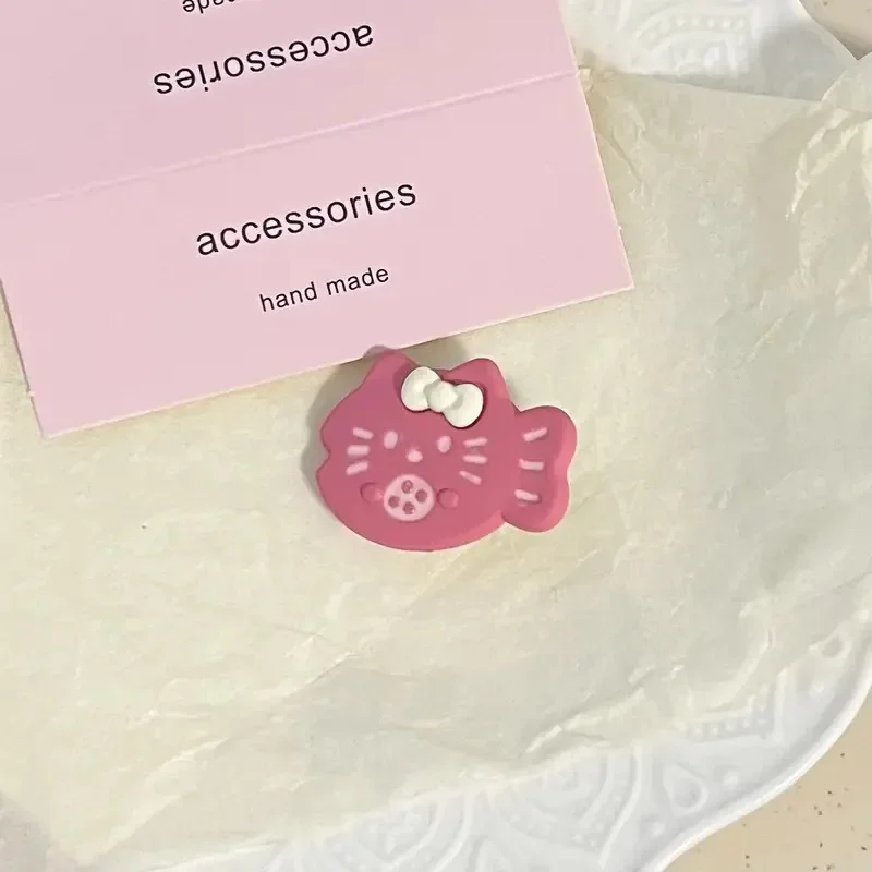 6PCS  Cute Cat Little Fish Hair Clip Girl Style Sweet Soft Dopamine Versatile Edge Clamps Hair Accessories for Women Girl