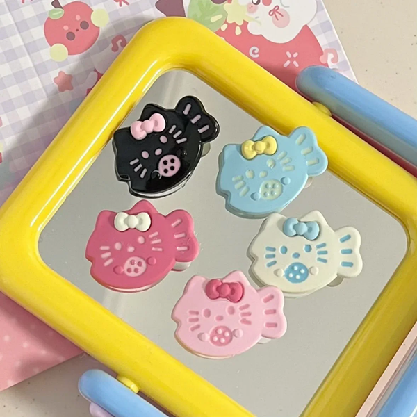 6PCS  Cute Cat Little Fish Hair Clip Girl Style Sweet Soft Dopamine Versatile Edge Clamps Hair Accessories for Women Girl