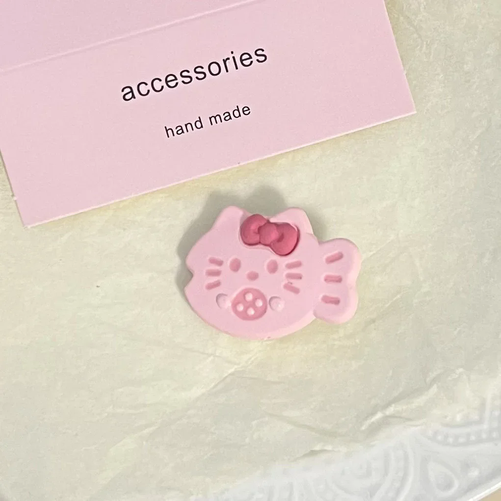 6PCS  Cute Cat Little Fish Hair Clip Girl Style Sweet Soft Dopamine Versatile Edge Clamps Hair Accessories for Women Girl