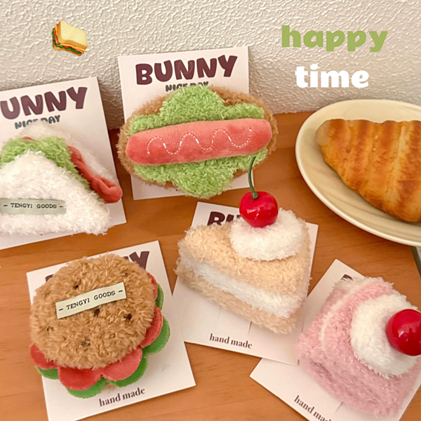 1PC Stereoscopic Simulation Food Doll Hair Clip Versatile Cream Cake Hair Clip With Broken Hair And Bangs Headband
