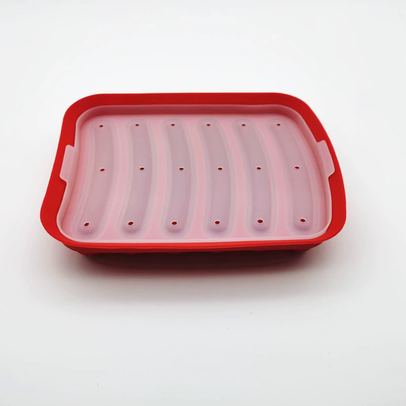 1PC Green 6-Grid Silicone Sausage Maker Mould for DIY Ham Hot Dog Cake Baking Non-Stick Dishwasher Safe Kitchen Tools