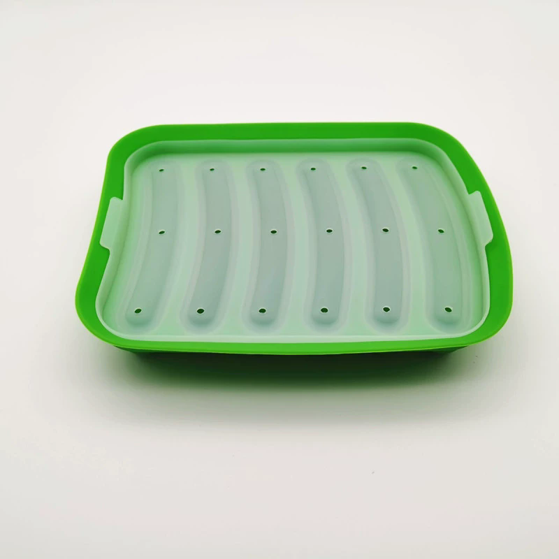 1PC Green 6-Grid Silicone Sausage Maker Mould for DIY Ham Hot Dog Cake Baking Non-Stick Dishwasher Safe Kitchen Tools