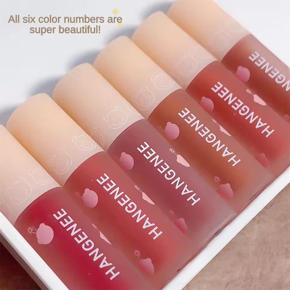 1PC 6 Colors Fireworks Bear Lip Glaze Mirror Water Light Lip GlazeWaterproof Moisturize Lipstick Girls Makeup view 5