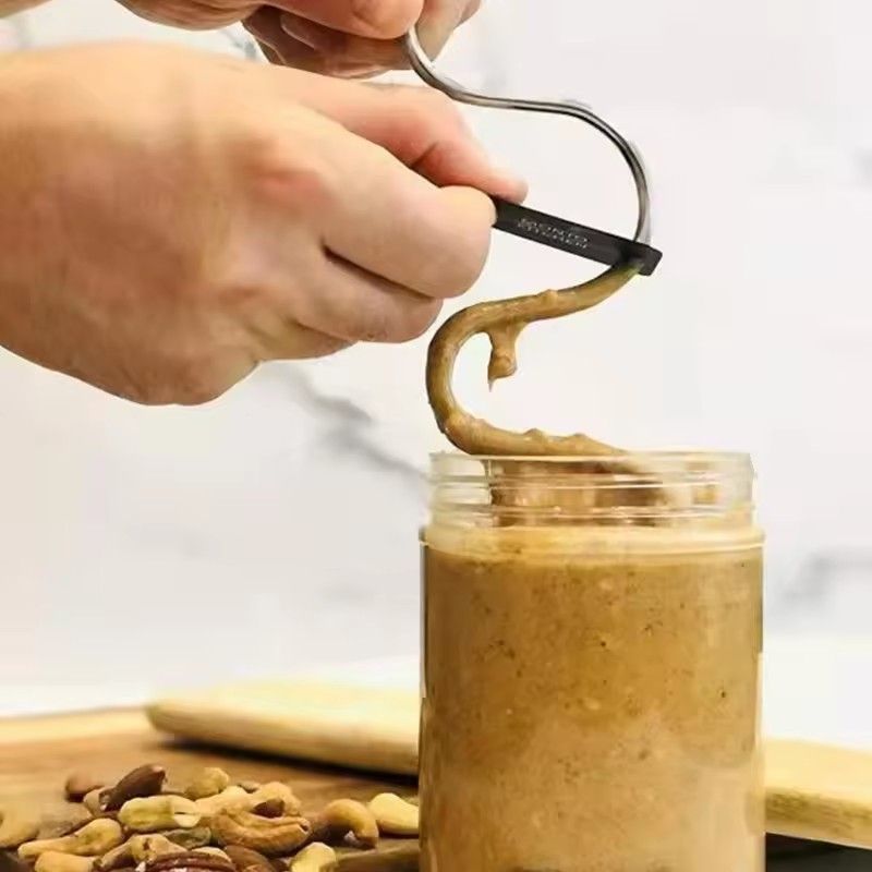 1PC  Peanut Butter Stirrer with Scraper Tool Almond Butter Mixing Tool Butter & Jam Stirrer Multipurpose Kitchen Tool